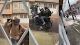 En video: ladrones de motocicletas causaron pánico al sur de Bogotá tras no poder hurtar a un motero