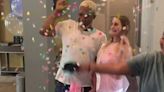 Mum-to-be, 63, slammed for chaotic gender reveal video with husband, 26