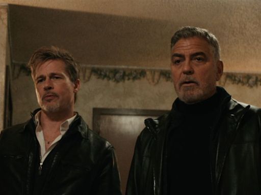 George Clooney and Brad Pitt reunite in action-packed ‘Wolfs’ trailer