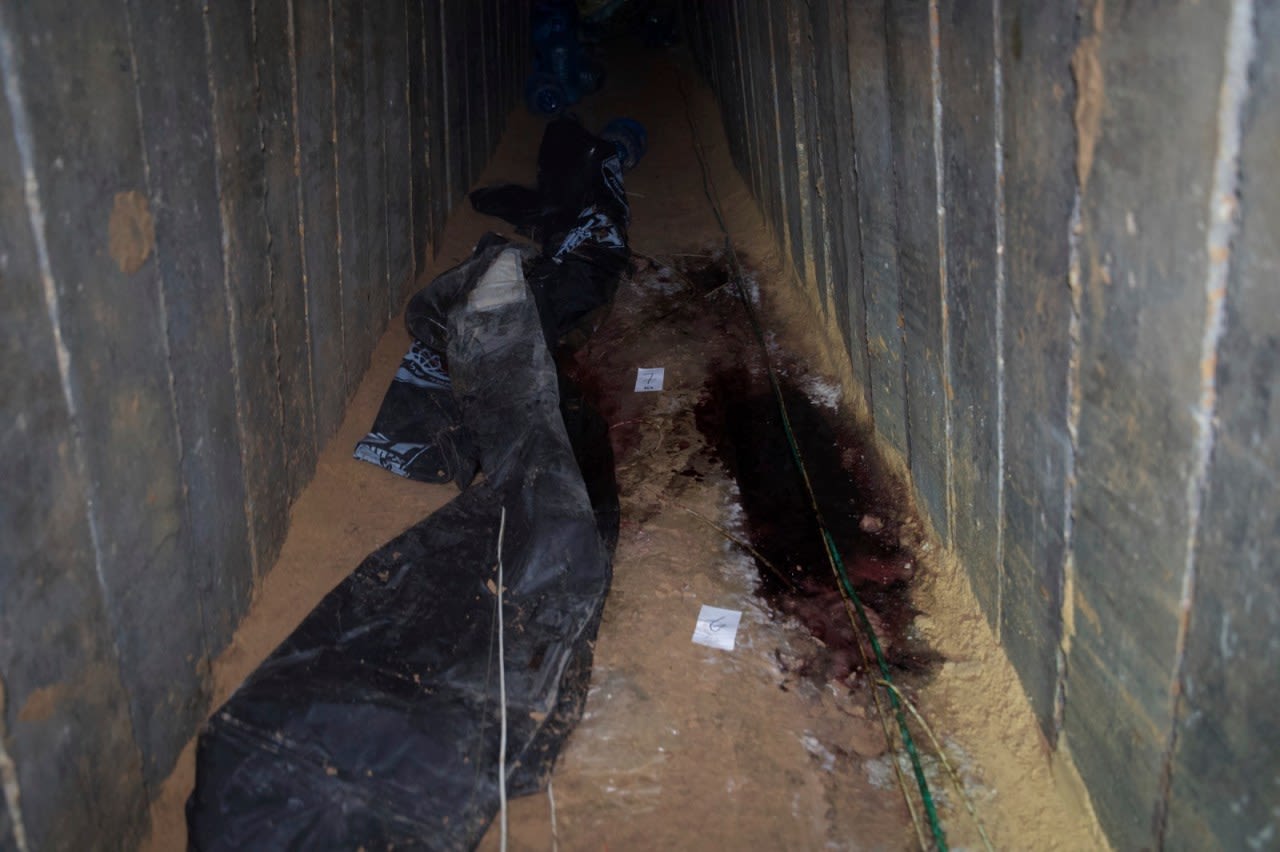 Israel releases video of a Gaza tunnel where it says Hamas militants killed 6 hostages