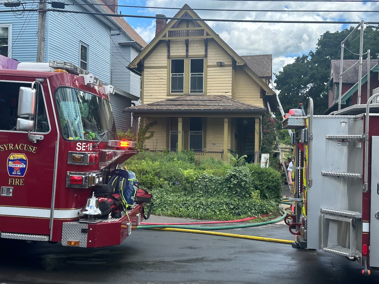 Syracuse firefighters put out basement fire in 2-story Syracuse home