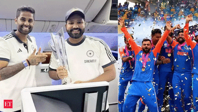 'Coming home': Team India finally flies charter after T20 World Cup victory; Rohit Sharma shares photo