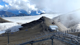 La impactante imagen que muestra la reducción de un glaciar en los Alpes