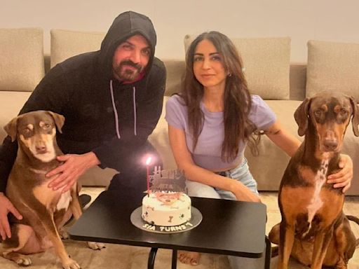 INSIDE John Abraham-Priya Runchal’s furry friend Sia’s 1st birthday celebration; PS: it is too cute to be missed