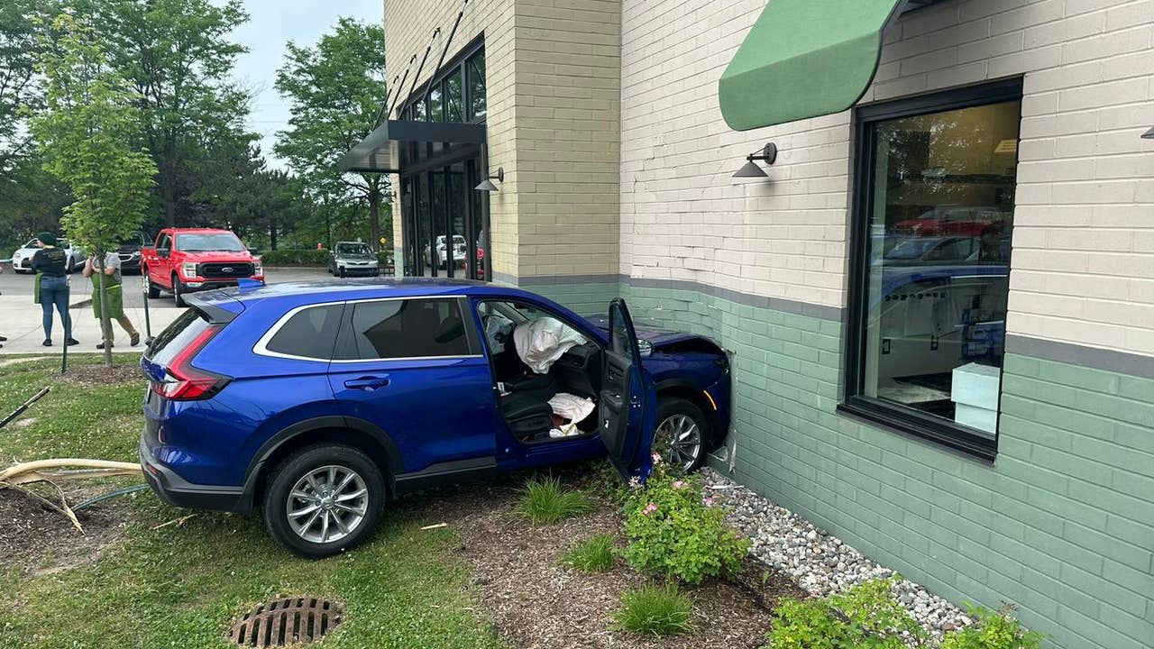 Vehicle slams into Farmington Hills Panera