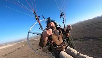 El youtuber Anthony Vella cae desde 25 metros tras un accidente de paramotor