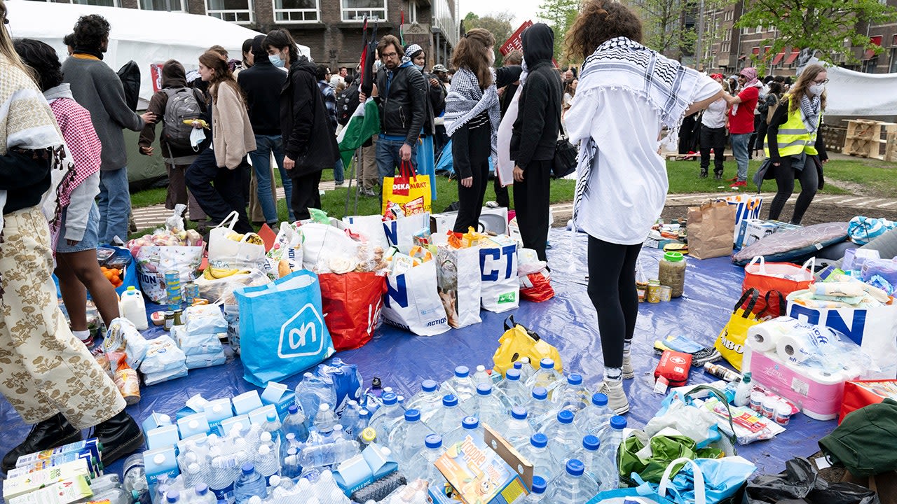 Anti-Israel encampment sprouts up at University of Amsterdam, Netherlands police immediately take action