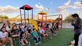 Entregan obra de parque infantil en el ejido Rosita de San Pedro