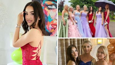 Teenage actress shares glamorous images of high school prom