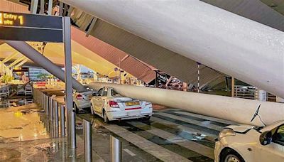 Roof collapses at Delhi airport after heavy rain; 1 dead, 6 hurt