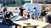 CONSTRUCTION COMBINE: Local youth build sheds for veterans during annual event held at Home Depot