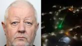 Video shows the moment a man shone a laser pointer at an aircraft, risking 'catastrophic consequences,' and leading to a prison sentence