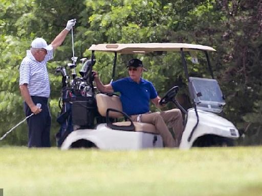 Jason Kelce's golf swing is brutally compared to Joe Biden's