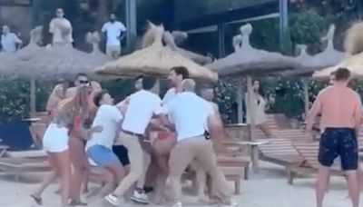 British tourists on stag do arrested after huge brawl in Mallorca restaurant