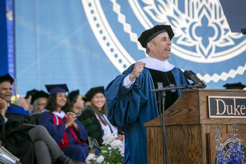 What's the deal with Jerry Seinfeld? His Duke University address sparks student walkout