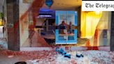 Barclays windows smashed after being attacked by pro-Palestine protestors