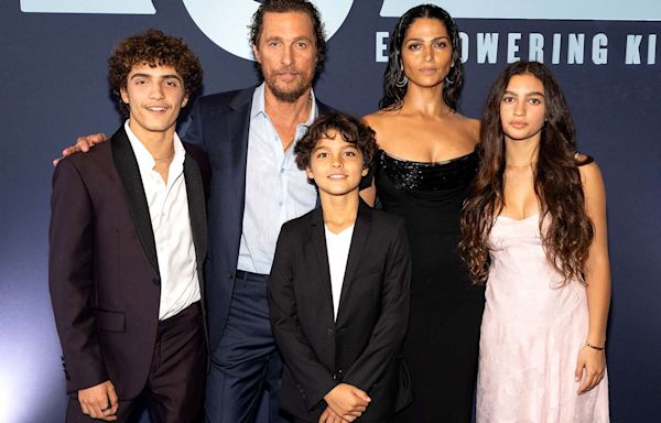 Matthew McConaughey and Wife Camila Alves Make Rare Red Carpet Appearance with Their 3 Kids