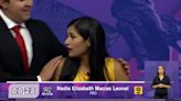 VIDEO: Nadia Macías, candidata del PRD a diputada, se congela en debate chilango