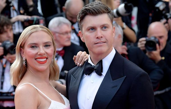 Scarlett Johansson and Colin Jost Do His-and-Hers Suiting in D.C.