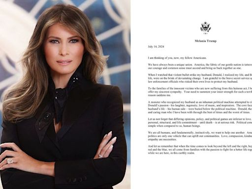 Melania Trump habla sobre atentado a su esposo durante mitin en Pensilvania