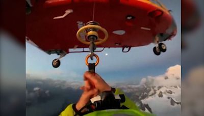 WATCH: Polish climbers saved in the Italian Western Alps.