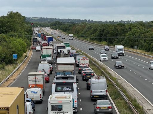 'Severe' delays on motorway after lorry crashes into bridge | ITV News