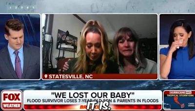 Fox weather anchor struggles to hold back tears on live as a mother describes her son's final ‘screaming’