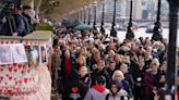 Covid victims remembered at memorial wall ceremony in London