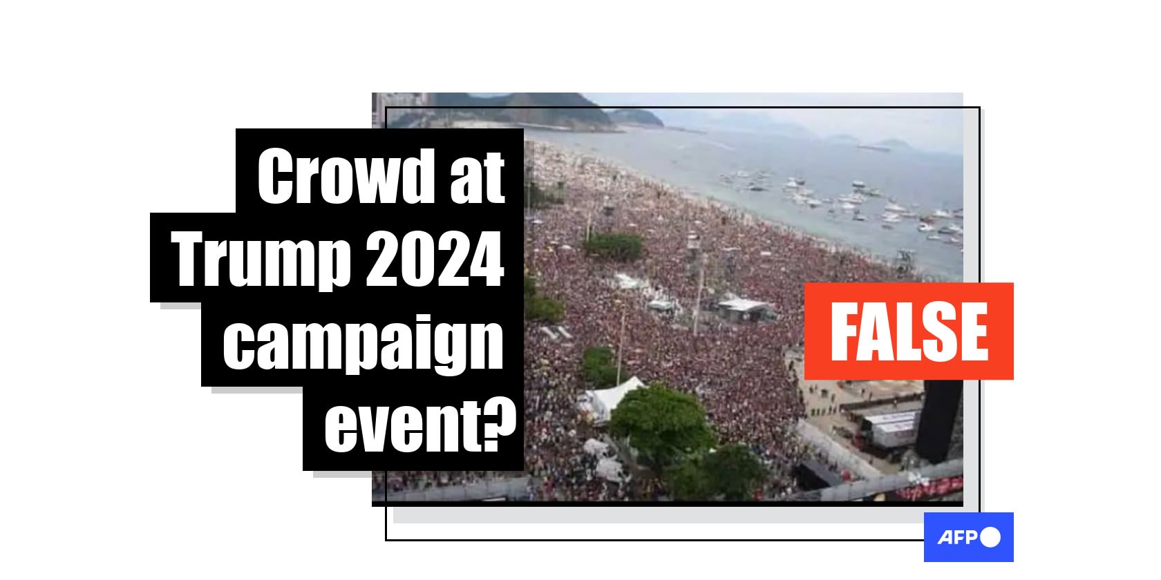 Photo shows Copacabana Beach concert, not Trump rally