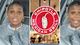 ‘I would’ve left that $35 bowl there’: Chipotle customer says worker tried to charge her for ‘quadruple chicken’ after she only got 2 scoops