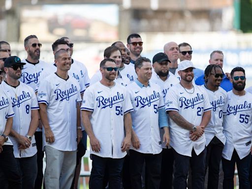 See how members of the Kansas City Royals’ 2014 AL champions were honored at The K