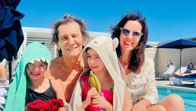 Ronnie Wood and wife Sally share sweet snap with their twin daughters