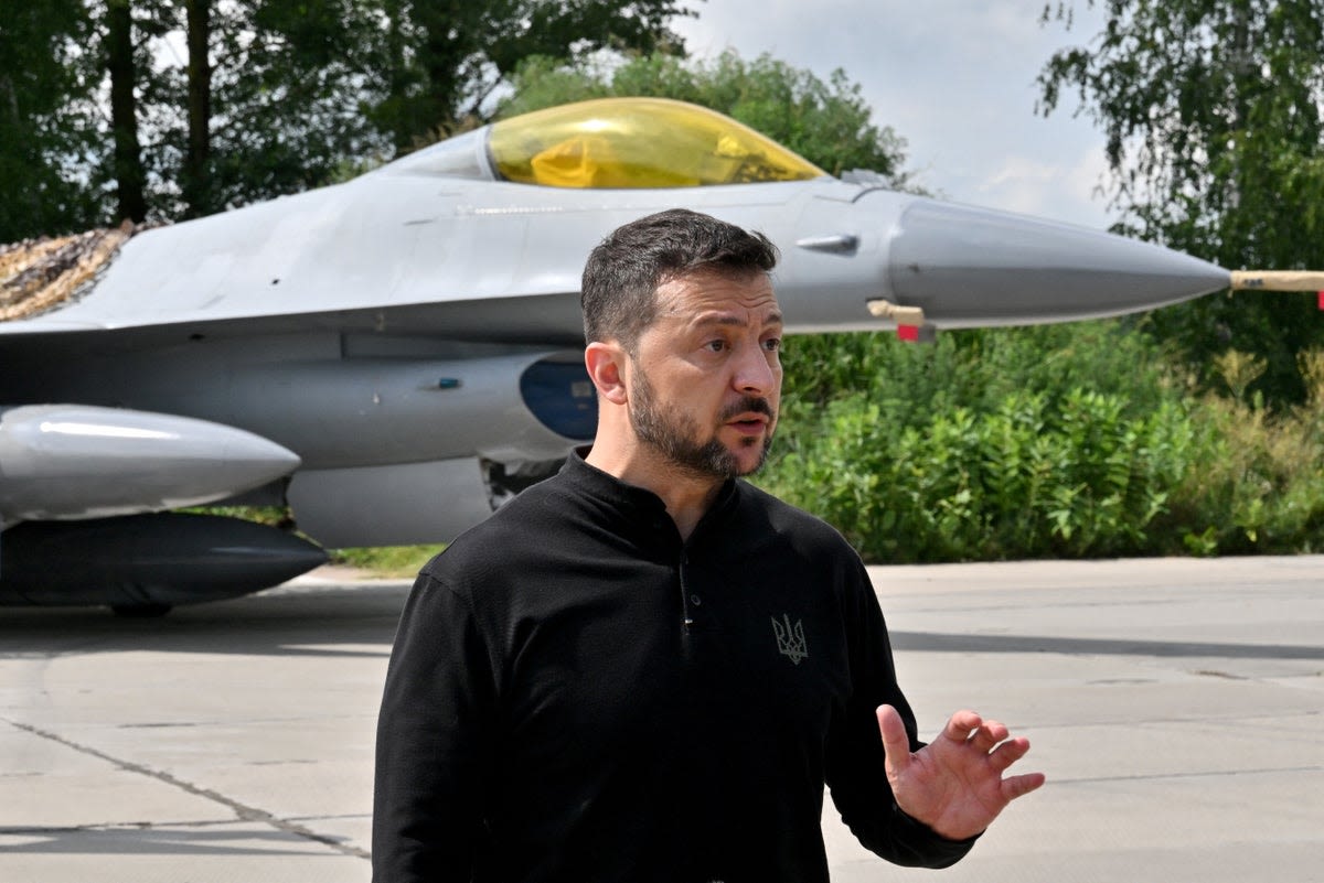Ukraine-Russia war latest: Kyiv destroys Russian warplane in blow for Putin’s forces as Zelensky unveils F-16s