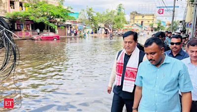 Union Minister Sarbananda Sonowal visits flood affected areas of Dibrugarh - The Economic Times