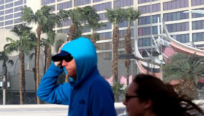 Winds escalate to 35-40 mph gusts as front moves into Las Vegas