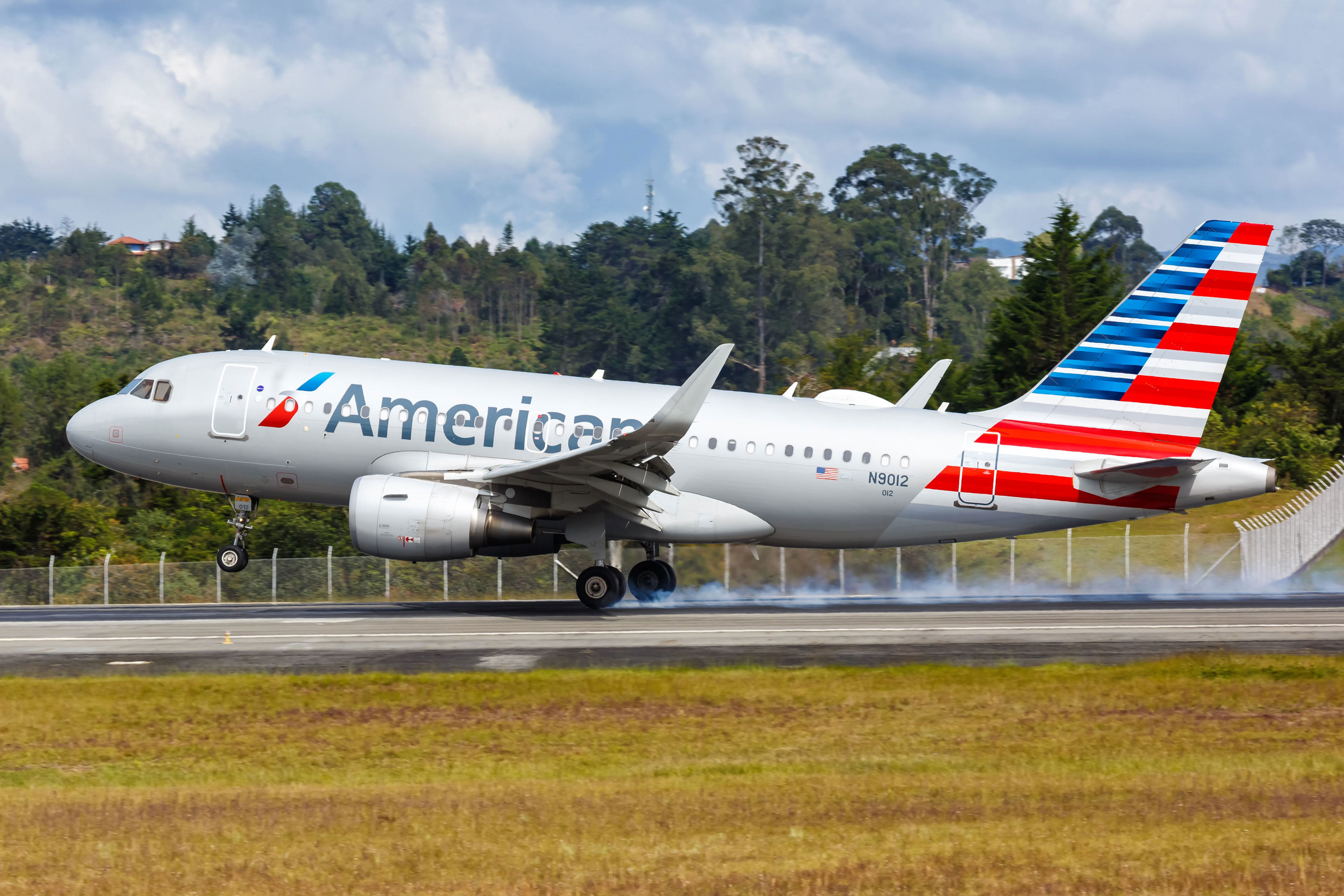 American Airlines Airbus A319 Rejects Takeoff At Charlotte As Engine Emits Flames