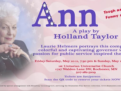 A one woman show about Ann Richards is coming to Rochester