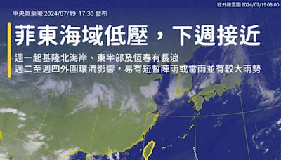 下週二到週五「全台天氣不穩」 可能發颱風海警時間點曝