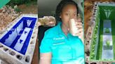 Lady into grave interior decor goes viral as she advertises her business online