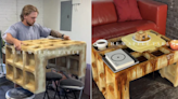 Viral Video: Man Creates Waffle-Shaped Table, Amazes Internet with Creative Design