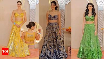 ...wedding: Ananya Panday, Shanaya Kapoor and Khushi Kapoor are 'Anant's brigade'; wear similar dresses - WATCH videos | Hindi Movie News - Times of India