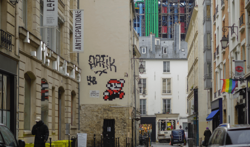 Why are 1980s video game characters plastered all over Paris?