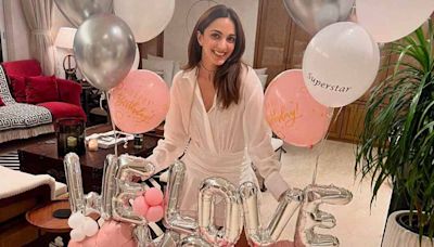 Kiara Advani stuns in white sheer dress at her pink-themed birthday bash; see here