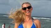 Tiffiny Hall flaunts her 40kg weight loss in electric blue bikini