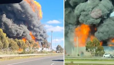 Chemical fire in Melbourne’s west forces evacuations and closes roads