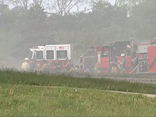 Smoke pours from fire at Montgomery County waste facility