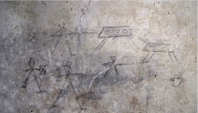 Newly discovered drawings in Pompeii indicate children saw gladiators in bloody action