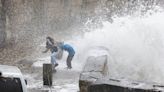 Suffolk enjoys hottest day of the year as Storm Kathleen sweeps Britain with 70mph winds