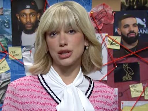 Dua Lipa weighs in on Drake and Kendrick Lamar beef in Saturday Night Live sketch
