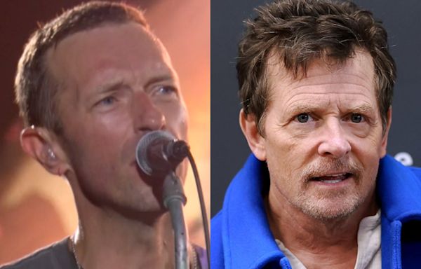 The touching reason Michael J Fox joined Coldplay on Glastonbury stage